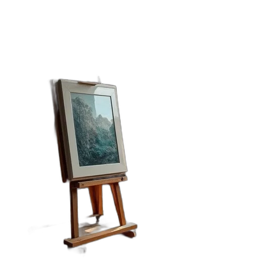 furniture, face, oil painting, photorealistic transparent PNG cut-out