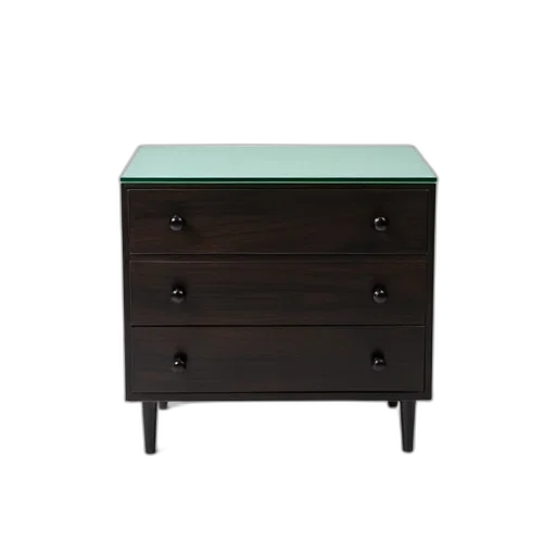 furniture, 3d render, photorealistic, green, dark, earth tones, wooden, dresser transparent PNG cut-out