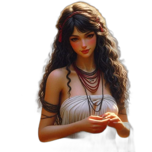 jewelry, dress, fantasy art, photorealistic, concept art, pixel art, fire, red transparent PNG cut-out