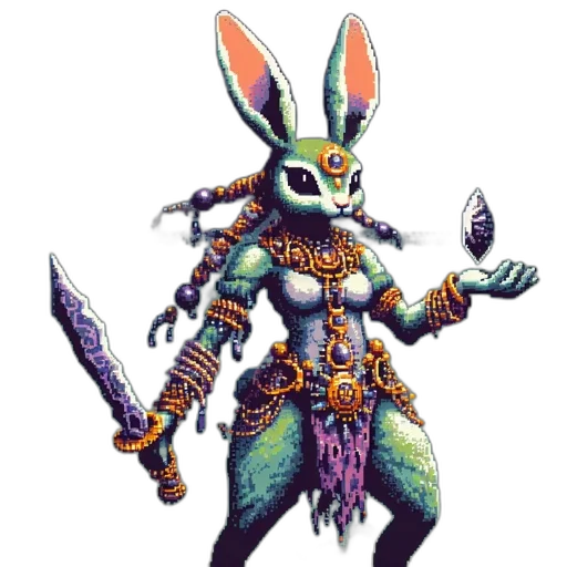 staff, creature, mask, jewelry, concept art, fantasy art, pixel art, comic book art transparent PNG cut-out