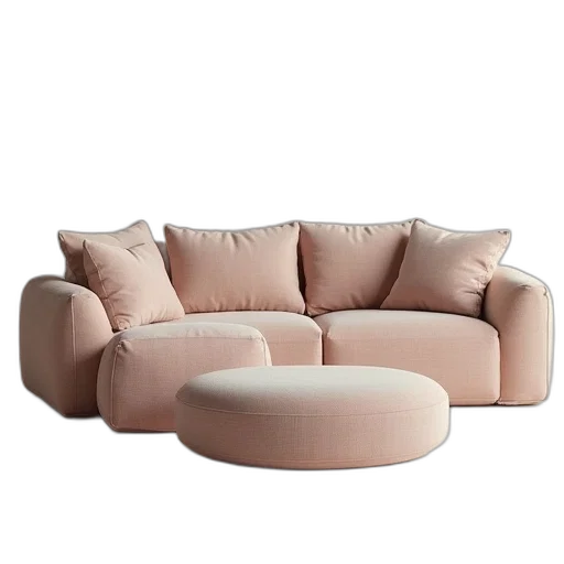 furniture, 3d render, pastel, couch transparent PNG cut-out
