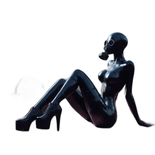 robot, shoes, mask, creature, concept art, 3d render, photorealistic, fantasy art transparent PNG cut-out