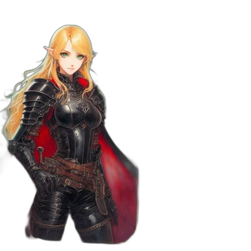weapon, sword, jacket, fantasy art, 3d render, concept art, pixel art, red transparent PNG cut-out