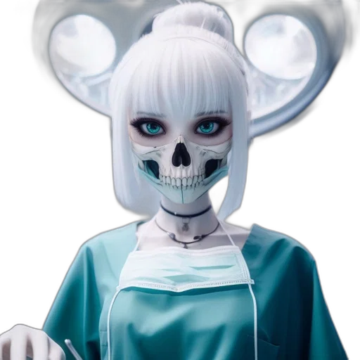 mask, face, staff, robot, concept art, 3d render, fantasy art, cartoon transparent PNG cut-out