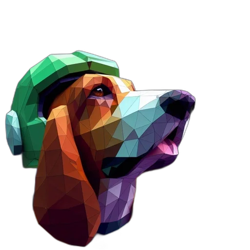animal, face, hat, mask, 3d render, pixel art, concept art, photorealistic transparent PNG cut-out