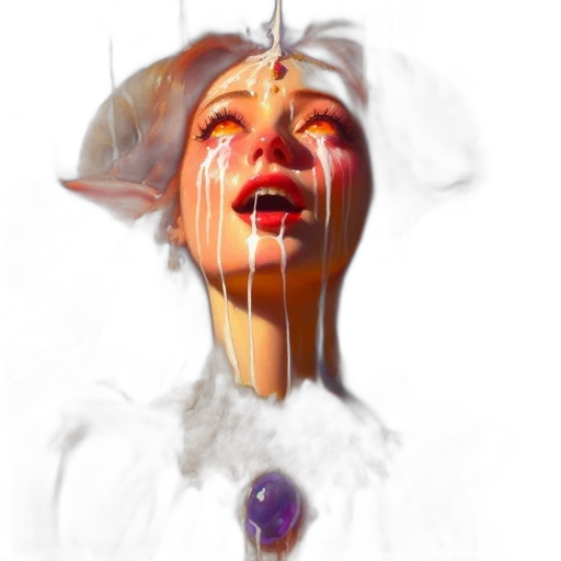 face, jewelry, crown, creature, concept art, photorealistic, fantasy art, oil painting transparent PNG cut-out