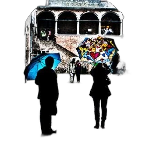 umbrella, jacket, mask, crown, concept art, comic book art, cartoon, pixel art transparent PNG cut-out