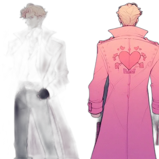 jacket, concept art, watercolor, vaporwave, cyberpunk, pastel, monochrome, red transparent PNG cut-out