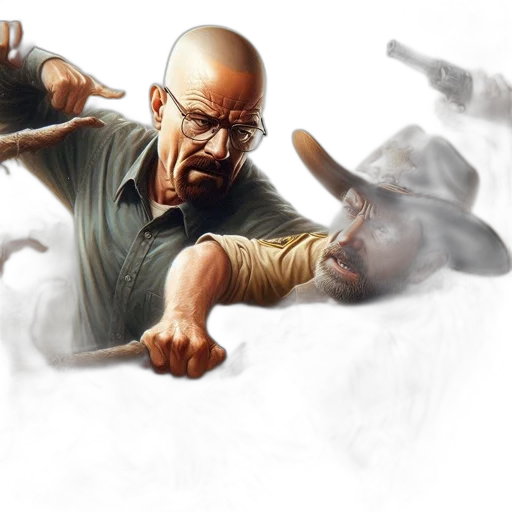 weapon, concept art, photorealistic, fantasy art, comic book art, two, men, one transparent PNG cut-out