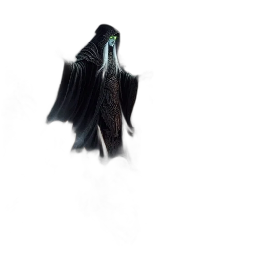 mask, creature, staff, hair, concept art, 3d render, fantasy art, photorealistic transparent PNG cut-out