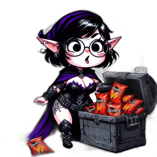 fantasy art, concept art, pixel art, cartoon, dark, fantasy, character, possibly transparent PNG cut-out