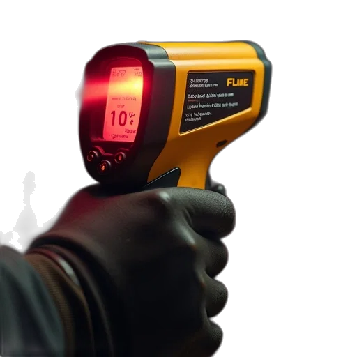 weapon, staff, 3d render, fluke, t388, infrared, thermometer, temperature transparent PNG cut-out