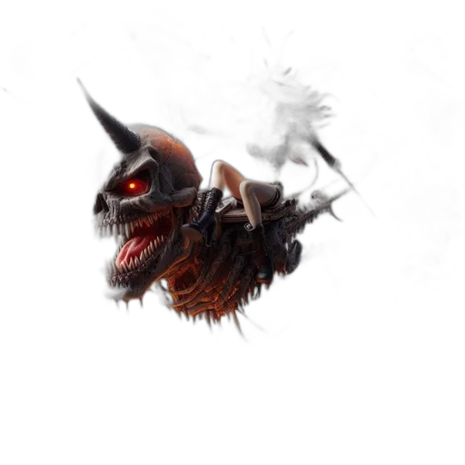 dragon, creature, mask, weapon, concept art, fantasy art, photorealistic, 3d render transparent PNG cut-out