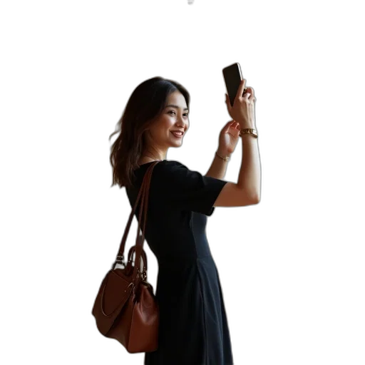 staff, dress, jewelry, face, photorealistic, dark, monochrome, earth tones transparent PNG cut-out