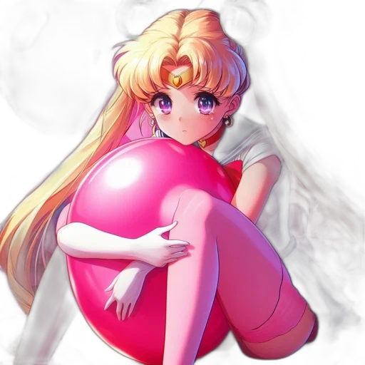 dress, weapon, vaporwave, anime, concept art, pixel art, pastel, neon transparent PNG cut-out