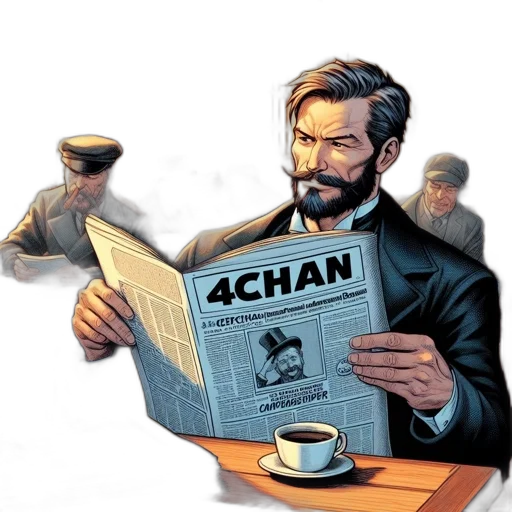 weapon, comic book art, concept art, inside, cafe, man, suit, reads transparent PNG cut-out
