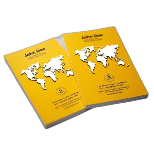 set, two, identical, business, cards, placed, textured, surface transparent PNG cut-out
