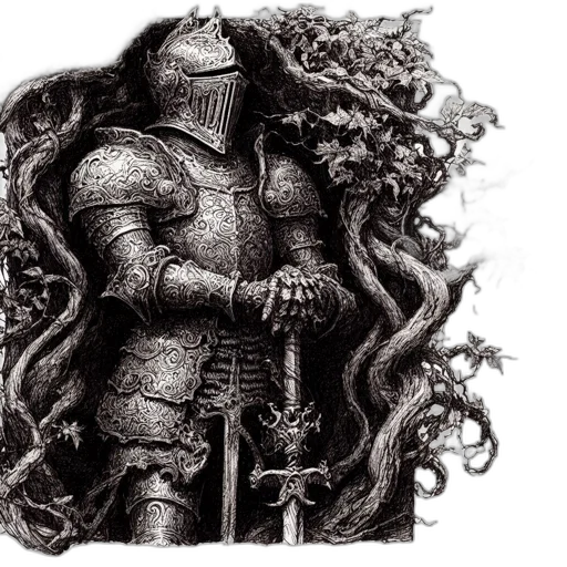 sword, dragon, crown, staff, fantasy art, concept art, comic book art, pencil sketch transparent PNG cut-out