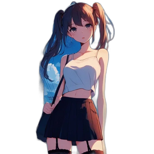 dress, creature, mask, weapon, anime, pixel art, concept art, cartoon transparent PNG cut-out