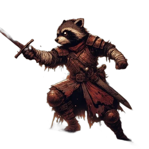 animal, creature, staff, weapon, concept art, fantasy art, pixel art, comic book art transparent PNG cut-out