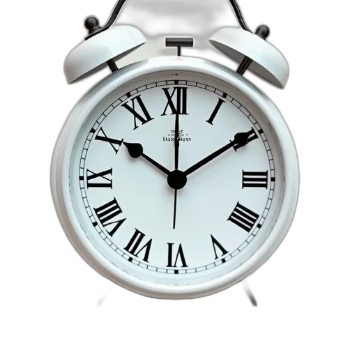 jewelry, 3d render, photorealistic, white, analog, clock, black, roman transparent PNG cut-out