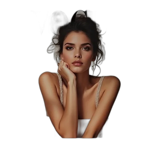 jewelry, face, crown, hair, photorealistic, oil painting, concept art, pixel art transparent PNG cut-out