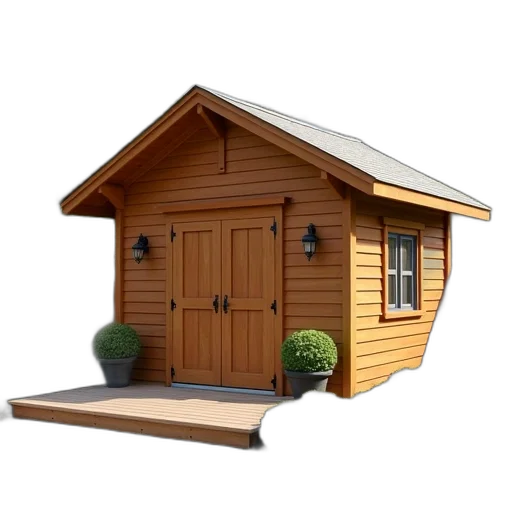 furniture, building, 3d render, photorealistic, concept art, outdoor, storage, shed transparent PNG cut-out