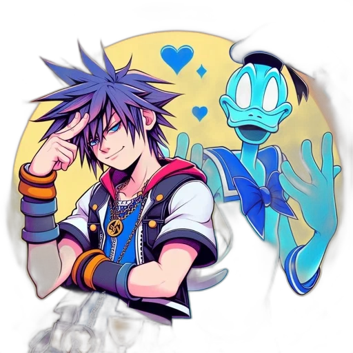 staff, dragon, jacket, anime, pixel art, concept art, cartoon, blue transparent PNG cut-out