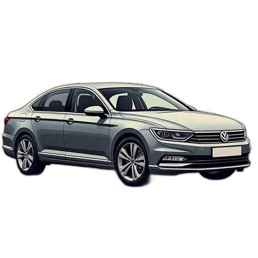 car, photorealistic, original, factory, diagram, passat transparent PNG cut-out