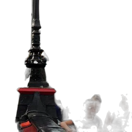 shoes, staff, weapon, robot, concept art, 3d render, cyberpunk, photorealistic transparent PNG cut-out