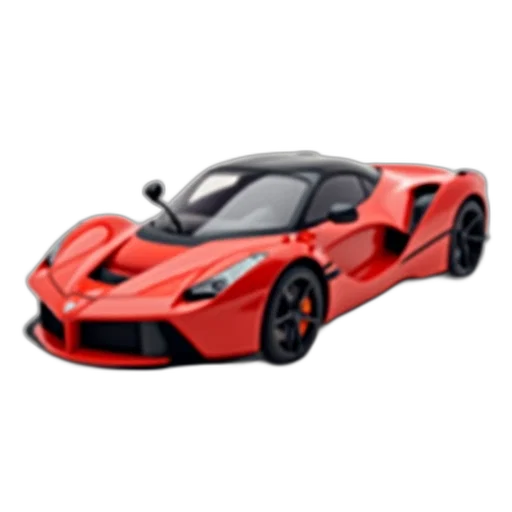 car, 3d render, photorealistic, red, sports, sleek, design, black transparent PNG cut-out