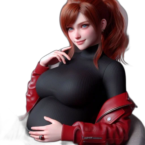 robot, jacket, concept art, fantasy art, 3d render, photorealistic, red, animated transparent PNG cut-out