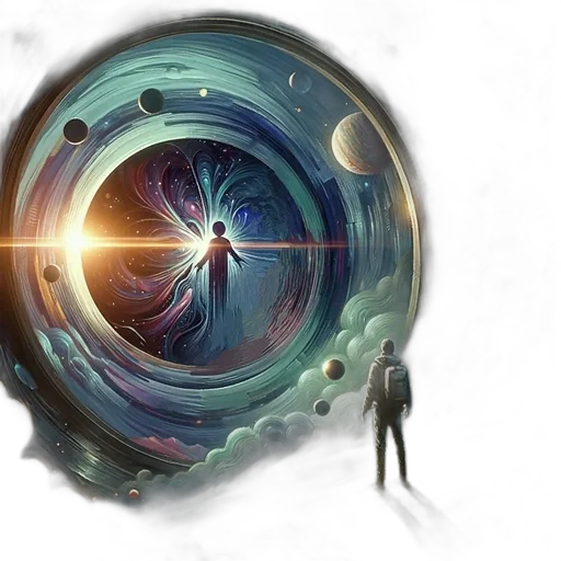 concept art, fantasy art, comic book art, photorealistic, outer space, celestial, scene, featuring transparent PNG cut-out