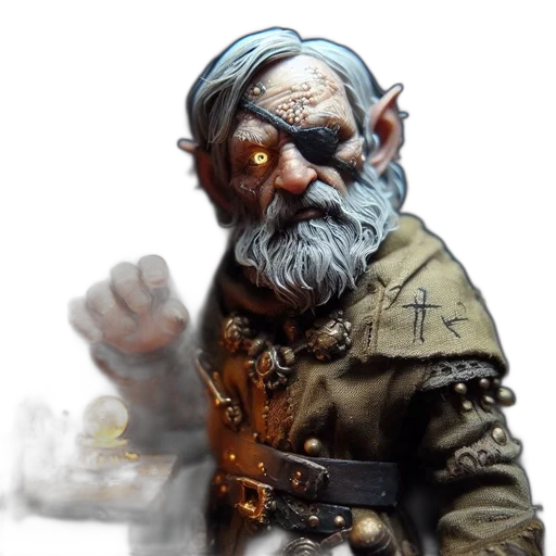 concept art, fantasy art, photorealistic, comic book art, elderly, wizard, figure, depicted transparent PNG cut-out