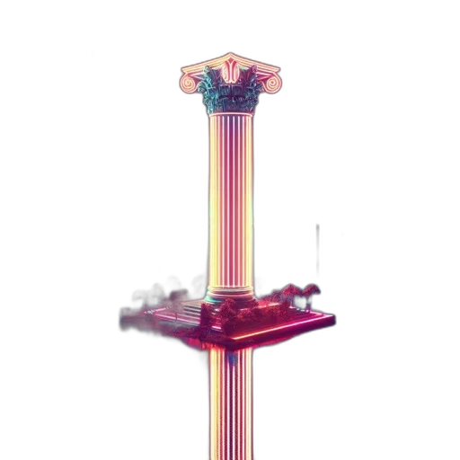 sword, crown, weapon, jewelry, vaporwave, pixel art, concept art, 3d render transparent PNG cut-out