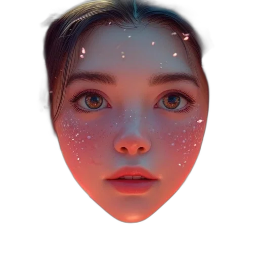 face, robot, mask, crown, concept art, 3d render, photorealistic, fantasy art transparent PNG cut-out