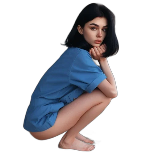 dress, jacket, hair, face, concept art, photorealistic, vaporwave, pixel art transparent PNG cut-out