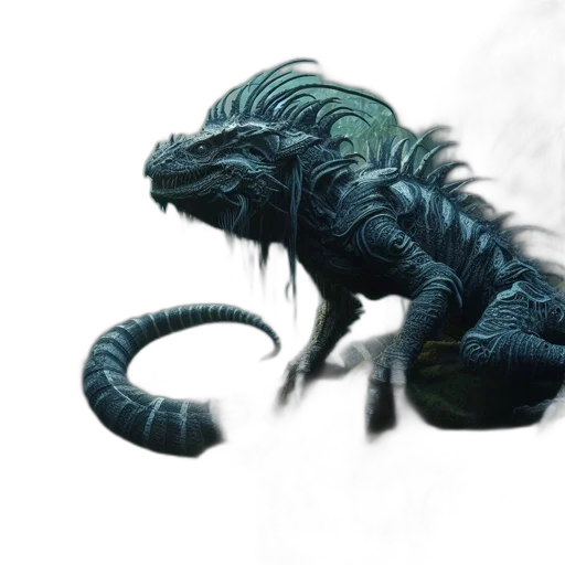 dragon, creature, animal, staff, concept art, fantasy art, 3d render, watercolor transparent PNG cut-out