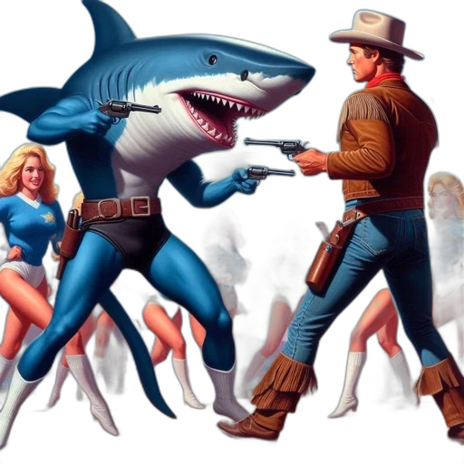 comic book art, concept art, pixel art, fantasy art, underwater, desert, setting, muscular transparent PNG cut-out