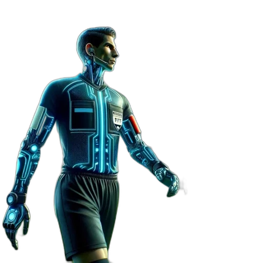 robot, jacket, cyberpunk, concept art, 3d render, individual, wears, futuristic transparent PNG cut-out