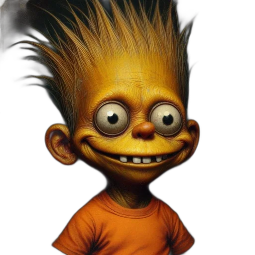 hair, creature, face, staff, cartoon, concept art, 3d render, photorealistic transparent PNG cut-out