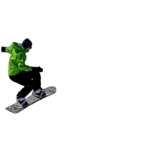 robot, 3d render, photorealistic, snow, snowboarder, vibrant, green, jacket transparent PNG cut-out