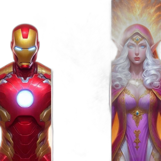 comic book art, concept art, 3d render, fantasy art, three, distinct, panels, display transparent PNG cut-out