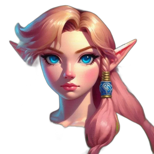 face, staff, jewelry, crown, fantasy art, concept art, pixel art, 3d render transparent PNG cut-out
