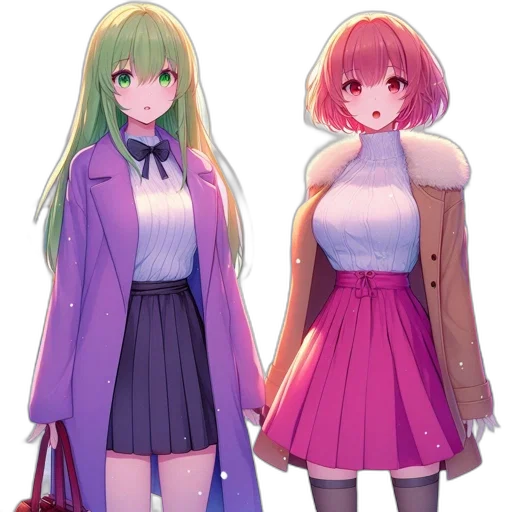 dress, jacket, concept art, 3d render, anime, pixel art, pastel, neon transparent PNG cut-out