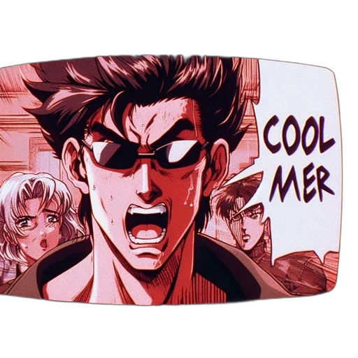 jacket, vaporwave, anime, comic book art, concept art, fire, male, protagonist transparent PNG cut-out