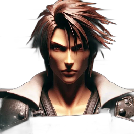 face, concept art, photorealistic, 3d render, intense, character, spiky, brown transparent PNG cut-out