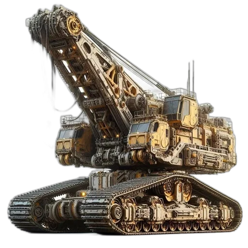 weapon, robot, concept art, 3d render, fantasy art, photorealistic, mechanized, vehicle transparent PNG cut-out