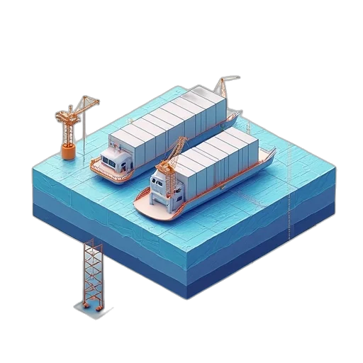 robot, pixel art, concept art, 3d render, diagram, location, transport, layer transparent PNG cut-out