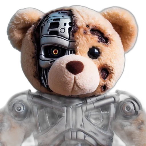 robot, 3d render, concept art, outer space, unusual, hybrid, part, plush transparent PNG cut-out